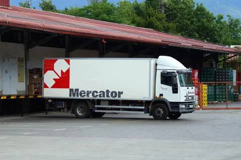 Mercator delivery truck Stock Photos