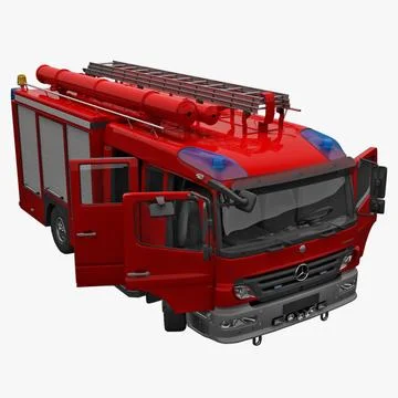 Mercedes Atego Fire Truck 3D Model