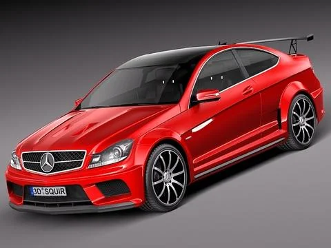 Mercedes Benz C63 Amg Black 13 3d Model