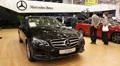 Mercedes-Benz E-class at automotive-show HD Footage