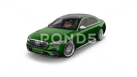 Mercedes-Benz S-Class Mockup 45 Front Top Side View PSD Template