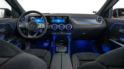 Mercedes EQA250 Interior front dashboard Stock Photos