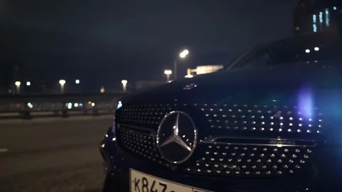 Mercedes headlights. Stock Footage 150106663