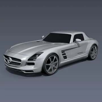 Mercedes SLS AMG 2011 racing car 3D Model