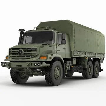 Mercedes Zetros Military 6X6 3D Model