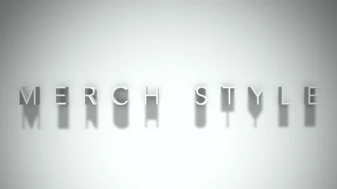Merch style 3D title animation with shadows on a white background Video stock 297671966