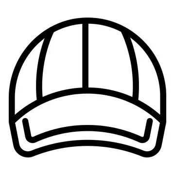 Merchandise cap icon outline vector. Hat baseball Stock Illustration