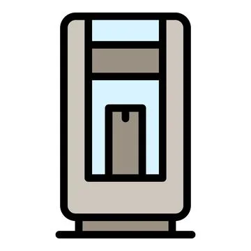 Merchandise vending machine icon vector flat Illustrazione stock