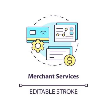 Merchant services concept icon Stock-Illustration