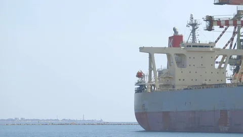 Merchant ship on the sea Stock Footage 71677274