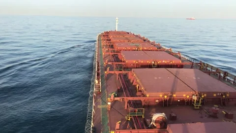 A merchant ship underway, deck view Stock Footage 210767559