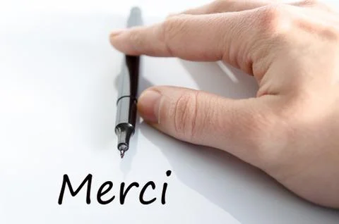Merci text concept Stock Photos
