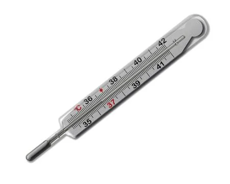 MERCURIAL THERMOMETER (36,6) ISOLATED Stock Illustration