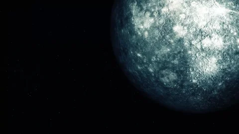 Mercury 3d Planet View, Rotated 3d Realistic Mercury Planet, Gray Cratered .. Video stock 315034129