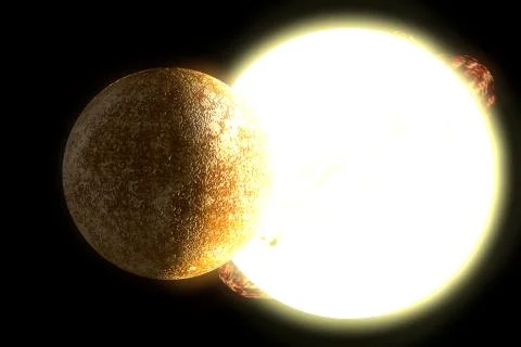 Mercury and sun Stock Illustration