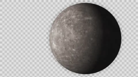 Mercury with atmosphere slow rotation Alpha channel Stock Footage 57239826