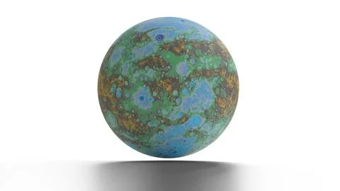 Mercury with global digital elevation map Stock Illustration