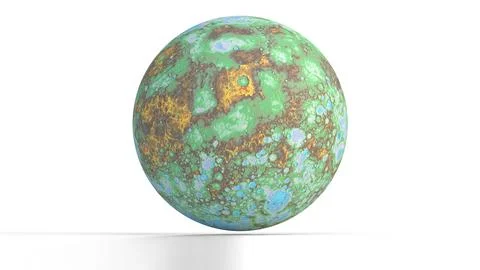 Mercury with global digital elevation map Stock Illustration