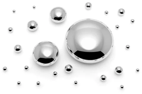 Mercury (hg) drops Stock Illustration