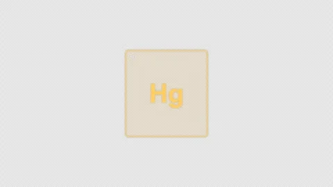 Mercury Hg Periodic Table Element Tile Clean No Text Animation Video Overlay Alp Видео 339367068