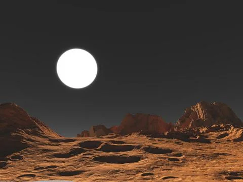 Mercury landscape Stock Illustration