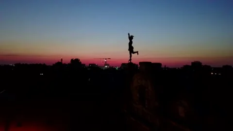Mercury over Timisoara, Romania Stock Footage 136045676