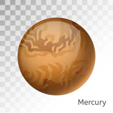 Mercury planet 3d vector illustration Ilustração Stock