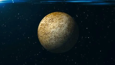Mercury planet. Abstract space background. 3d rendering backdrop. Stock Illustration