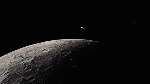 Mercury Planet with Comet, Animation 4K Stock Footage 242504675