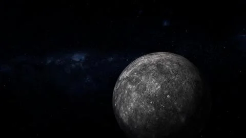 Mercury planet original view star space Stock Illustration