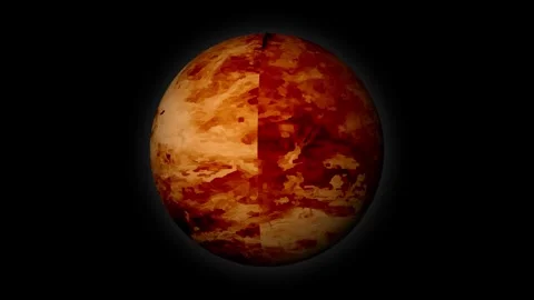 Mercury planet rotating on black background Stock Footage 306121348