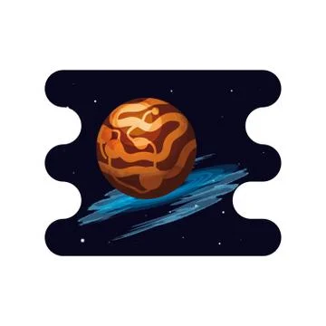 Mercury planet scene space Ilustración de archivo