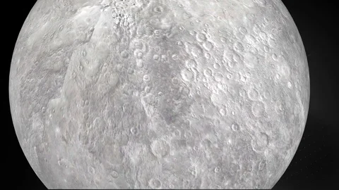 Mercury planet of the solar system against the background of the galaxy. 123 Video stock 101322522