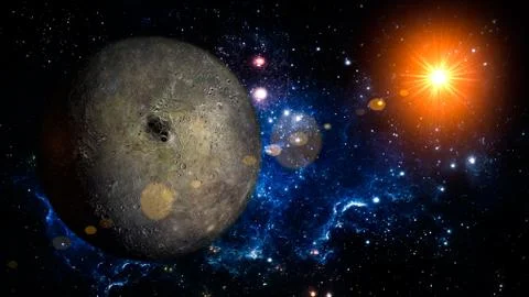 Mercury Planet Solar System space isolated Stock Illustration