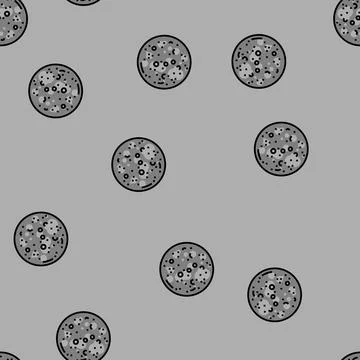Mercury planet vector seamless pattern 스톡 일러스트