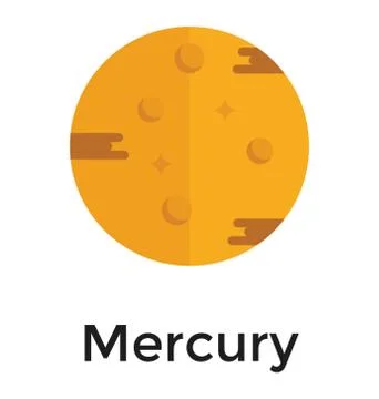 Mercury Planetary System Stock Illustration