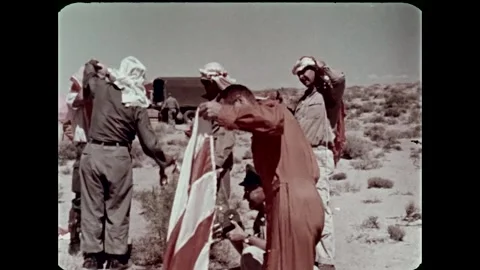 Mercury Program original seven astronauts desert survival training Stock Footage 263292262