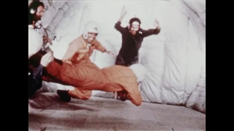 Mercury Program original seven astronauts zero-g training Stock Footage 263292276