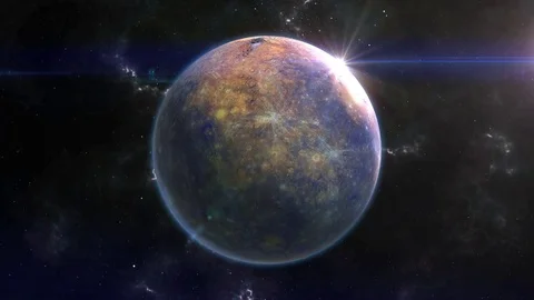 Mercury Reveal in Space Stock Footage 85059879