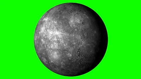 Mercury Rotating on Solid Green Background. Loopable 库存影片 67561234