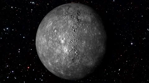 Mercury Rotating on Star Backgrund. Loopable Vidéo 67561298