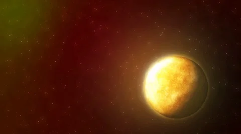 Mercury with solar winds HD Stock Footage 6524000