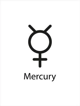 Mercury Symbol of Planets Stock Illustration