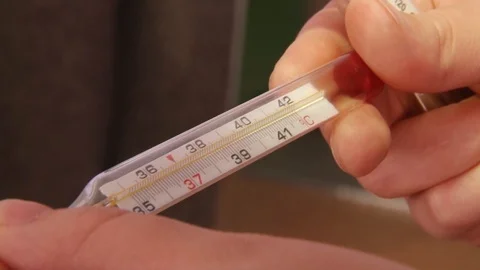Mercury thermometer Stock Footage 103188535