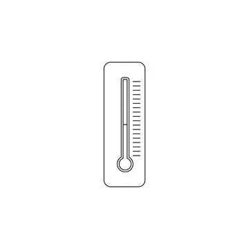 Mercury thermometer icon. Element of winter elements illustration. Thin line 스톡 일러스트