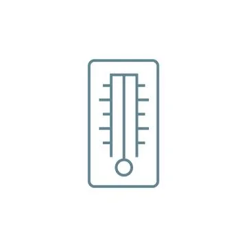 Mercury thermometer linear icon concept. Mercury thermometer line vector sign Stock Illustration