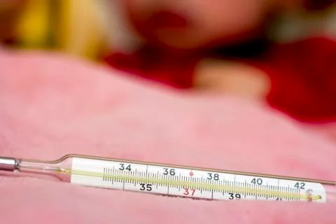 Mercury thermometer Stock Photos