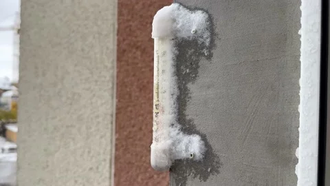 Mercury thermometer in the snow Stock Footage 237835110