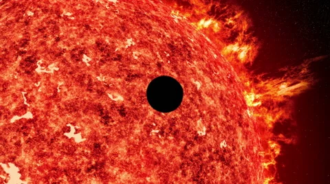 Mercury venus transit sun with solar wind and coronal mass ejection 4k UHD 11614 Stock Footage 47848203