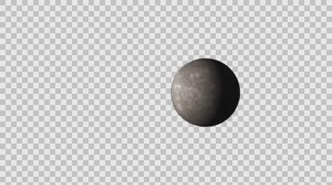 Mercury without atmosphere less Alpha channel Stock Footage 57239365